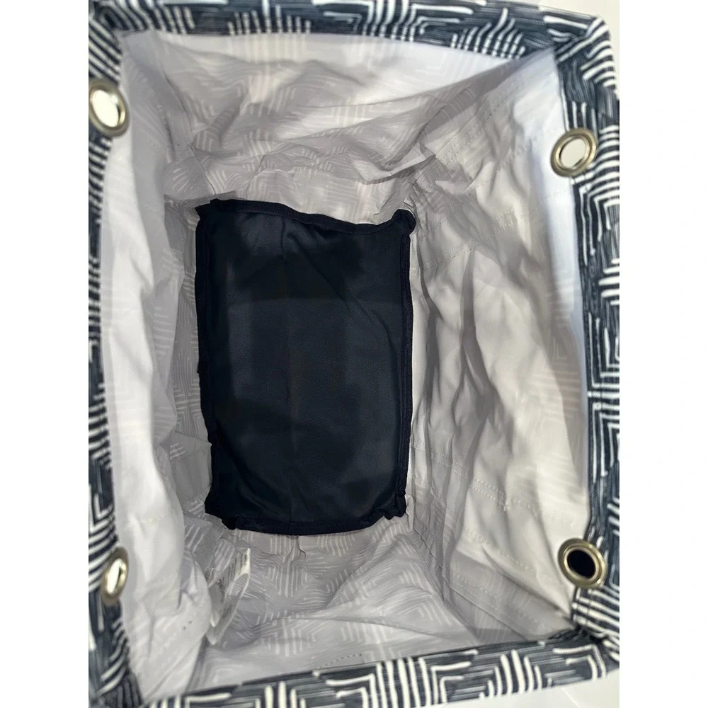 Thirty-One Small Utility Tote Windswept Diamonds Navy White Geometric Bag 9337